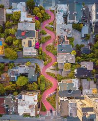 The stunning drone image of San Francisco's famously twisty Lombard Street that snared a Briton a winner's medal at the prestigious British Photography Awards 2023 | Daily Mail Online