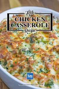 Keto Chicken Broccoli Casserole - " Cheese & Creamy" - Easy & Hot! This quick and delicious recipe is cheesy, creamy and loaded with flavor. This is one healthy, gluten free dinner that the whole family will love.