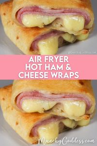 Delicious hot ham and cheese wraps 🧀 in the air fryer are great for a quick and easy lunch or dinner. With just a few ingredients, you can make these tasty deli-style wraps at home! Enjoy the recipe and video!