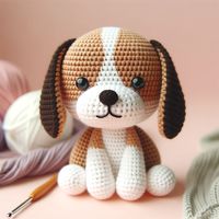 Cute Beagle Dog Amigurumi Crochet Pattern