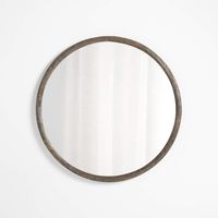 Natia Ebonized Oak Round Wall Mirror + Reviews | Crate & Barrel