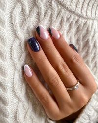 50+ Gorgeous Navy Nails You Need To Try This Year! - Prada & Pearls