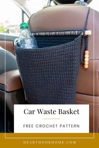 This car waste basket pattern is the perfect solution to keep your car clutter-free! Make one using this free pattern.