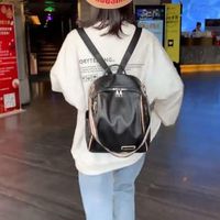 PU Leather Cool Backpack For Teenage Girls GCBOGB39 School Shoulder Bag