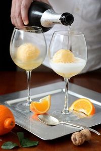 Orange Sorbet & Champagne. This needs to be my summer drink, like, every day.