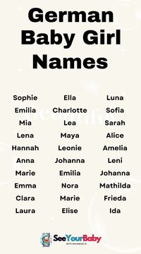 These German baby girl names are beautiful and elegant. Perfect for parents wanting a name that’s full of charm and tradition.