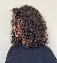 Medium Chocolate Perm Hairstyle