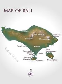 Map of Bali, Indonesia - Ubud; Panchoran Retreat.                                                                                                                                                                                 More