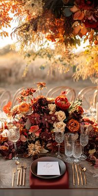 Fall Wedding Table Decorations: Elegant Settings - Quiet Minimal