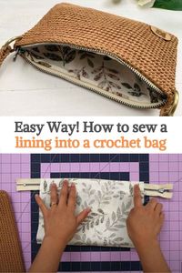 Straightforward Approach! Methods to sew a lining right into a crochet bag- #Bag #Crochet #Easy #Lining #Sew Check more at https://howcandothis.com/diyideas/straightforward-approach-methods-to-sew-a-lining-right-into-a-crochet-bag/