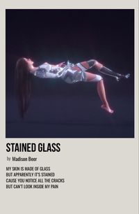 minimal polaroid song poster for stained glass by madison beer