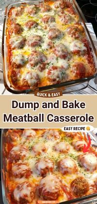 Imagine coming home to a warm, hearty meal that tastes like it took hours to make, but you know the secret – it's your go-to Dump-and-Bake Bake Meatball Casserole. This dish is the epitome of comfort food with minimal effort. Just layer your favourite pasta, succulent meatballs, and rich marinara sauce in a baking dish, sprinkle generously with cheese, and let the oven do the magic. #EasyDinners #ComfortFood #MeatballCasserole