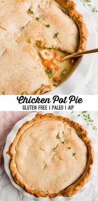 This chicken pot pie tastes just like the real thing without any of the gluten or dairy! This recipe is paleo and AIP-friendly.