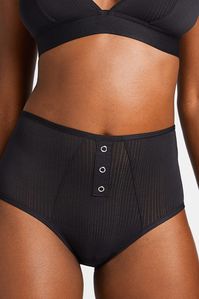 Whipped High Rise in Black | Women's Black Full Coverage Underwear