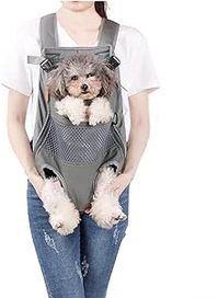 Lifeunion Legs Out Dog Carrier Backpack Hands-Free Adjustable Pet Travel Carrier for Small Medium Dogs Cats Motorcycle Hiking Walking (Grey)