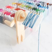 How to use an embroidery floss bobbin winder - Stitched Modern