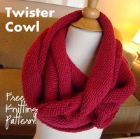 NobleKnits Knitting Blog: Twister Cowl Free Knitting Pattern