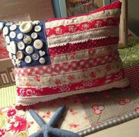 Flag scrap pillow