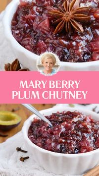 Mary Berry’s Plum Chutney is made with red plums, caster sugar, cider vinegar, cinnamon stick, and star anise. This tasty Plum Chutney recipe creates a flavorful condiment that takes about 30 minutes to prepare and can serve up to 4 people.