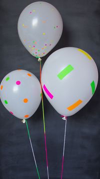 DIY Neon Sticker Balloons