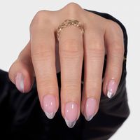 Short Almond Nails- Soft Gel Nails Material: Made by Gel Size: 15 size *2 Design: French