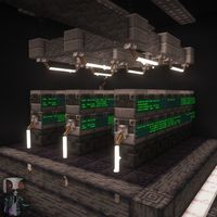 The final post from the Cyberpunk Military video is this server room to host the Cyber Division's cyberwarfare. #Minecraft #Minecraftbuilds #Cyberpunk