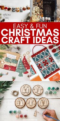 Explore super fun and easy DIY Christmas Crafts for adults & kids to try during wintertime. Create everything from scratch to make beautiful gifts or try easy Christmas craft kits and enjoy all the crafting easier.