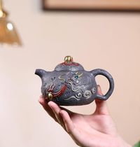 SILINE Luxury Yixing Clay Teapot 8.8 Oz,Chinese Official Senior Master Handmade Zisha Tea Pot with Collection Certificate and Gift Box (Dragon,Tianqing Clay)