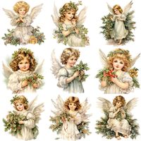 Vintage Angel Baby Stickers Crafts And Scrapbooking stickers kids toys book Decorative sticker DIY