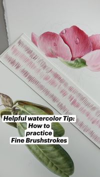 Watercolor painting lesson - how to practice fine brushstrokes for realistic painting?  More Tips&Tricks:  • Instagram @kristinerapohina  Short time lapse tutorials:  • Youtube https://youtube.com/c/KristineArt  Full length tutorials:  • Patreon - https://www.patreon.com/KristineArt