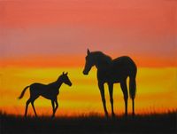 simple horse paintings - Google Search