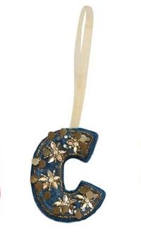 Creative Co-Op Monogram Initial Ornament Letter "C" (See below for Shipping Discount when purchasing Multiple Items from my Store) This listing is for ONE Monogram Initial Ornament Letter Approximate size is 3 1/2" x 3"....see pictures...each letter of the alphabet will vary in size Last picture shows all letters available in my store Category "Initial Letter Alphabet Items" Made of Velvet embellished with beads and sequins Back side is solid velvet with no embellishment. Brand New Please look c