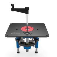 The Precision Router Lift helps you elevate your routing capabilities by providing precise control when making router setup changes or changing bits. The lift replaces the standard insert plate in a router table (the 3⁄8 in. x 9 1⁄4 in. x 11 3⁄4 in. plate fits all Kreg router tables plus many popular brands) without the need adapters or modifications-in a high-performance carriage that you raise and lower from above the table. With the Precision Router Lift, there's no more reaching under the ta