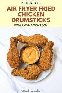 These delicious crispy Air fryer fried chicken drumsticks are made KFC style but in Air fryer. These are the perfect keto style low carb chicken sides. Very crunchy on the outside and moist inside, these Air fryer fried chicken are perfect for when you don't want to slave on the stove. #airfryerfriedchickendrumstick #Airfryerfriedchickenkfc #ketolowcarbairfryerchicken