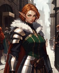 female elf fighter/ranger/paladin