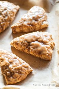 These bananas foster scones is a new decadent take on the classic dessert. These scones are moist, soft and utterly delightful.