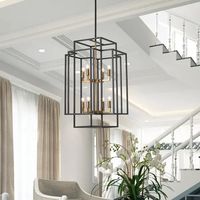 8 - Light Lantern Tiered Chandelier - Overstock - 32819961