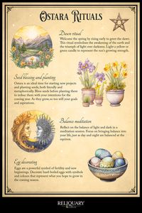 Discover the captivating world of Ostara with our Book of Shadows beautifully illustrated Ostara ritual pages, as well as Beltane correspondences and blank printable pages, allowing you to create a personalised spiritual record.