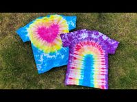 DIY Rainbow Arch Tie Dye Pattern Tutorial: How to carefully fold, tie and apply dye colors to make a perfect rainbow arch tie dye pattern.