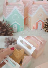 DIY boite à biscuits pour Noël #packaging #noel #biscuit #printable