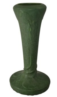 Hampshire Pottery Tall Matte Green Arts and Crafts Vase