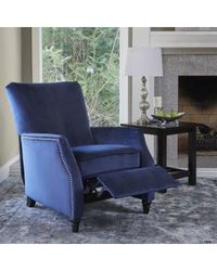 Don't Miss This Bargain: ProLounger Navy Blue Velvet Push Back Recliner Chair (Navy Blue)