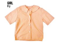 Vintage shirt in soft orange, made in Belgium. 65% polyester, 35% cotton. B (measured armpit to armpit) 35cm L 46cm