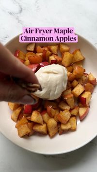 15min · 2 servings     Ingredients   • CMI H.ER.O. Apples  • Maple syrup  • Cinnamon   • Butter   • Vanilla yogurt  • Chopped pecans   If you’ve got a sweet tooth, this easy air fryer recipe is sure to become a favorite! The apples get soft in the air fryer with a delicious maple syrup flavored crust and pairs deliciously with vanilla yogurt. This air fryer dessert is healthy and super easy to prep with ingredients you probably have on hand.