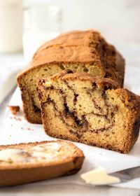 Sliced Easy Cinnamon Bread - Super easy to make, very forgiving, it's a quick homemade version of your favourite cinnamon bread! recipetineats.com