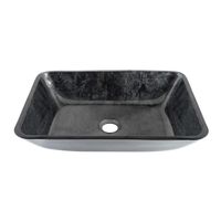 VIGO Rectangular Vessel Sink in Gray Onyx