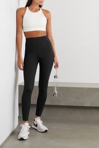 Black Compressive stretch leggings | Girlfriend Collective | NET-A-PORTER