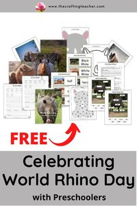 This FREE 23-page long Celebrating World Rhino Day activities pack, ideas, and suggestions are intended to create in your preschoolers the desire to become defenders of this endangered species for life.