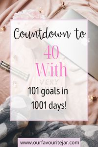 Creating a 101 in 1001 goals list to help me countdown to 40! Adventure and fun ahead for the next 1001 days #101in1001 #101goals #1001 #1001days #40thbirthday