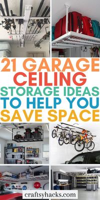 Having more creative ways to organize garages like these brilliant garage ceiling storage ideas can help you get more usable storage with ease. You can use these garage organization ideas to get organizing inspiration for your own home.